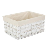 Extra Large White Scandi Storage Basket with White Lining - REGN