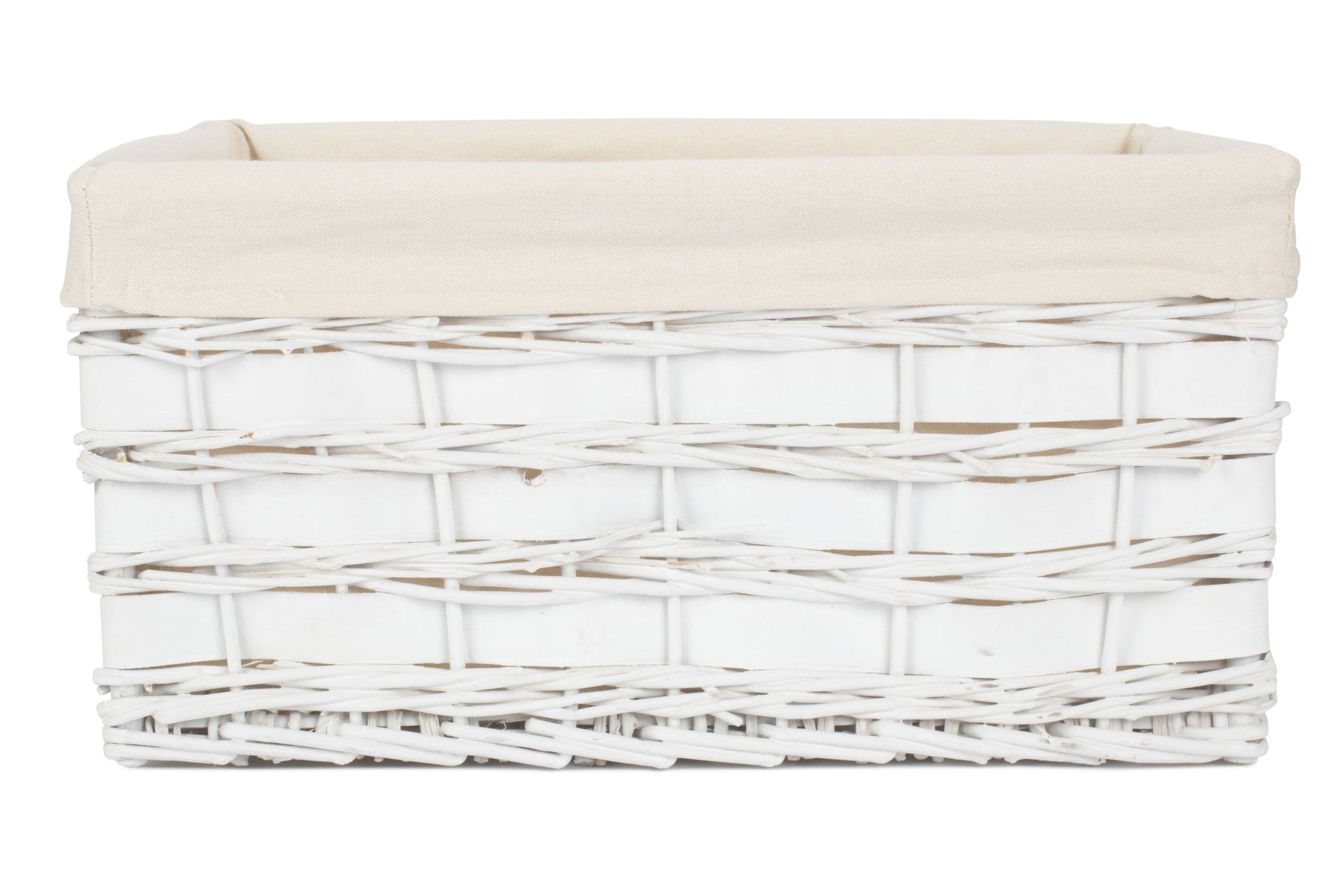 Extra Large White Scandi Storage Basket with White Lining - REGN