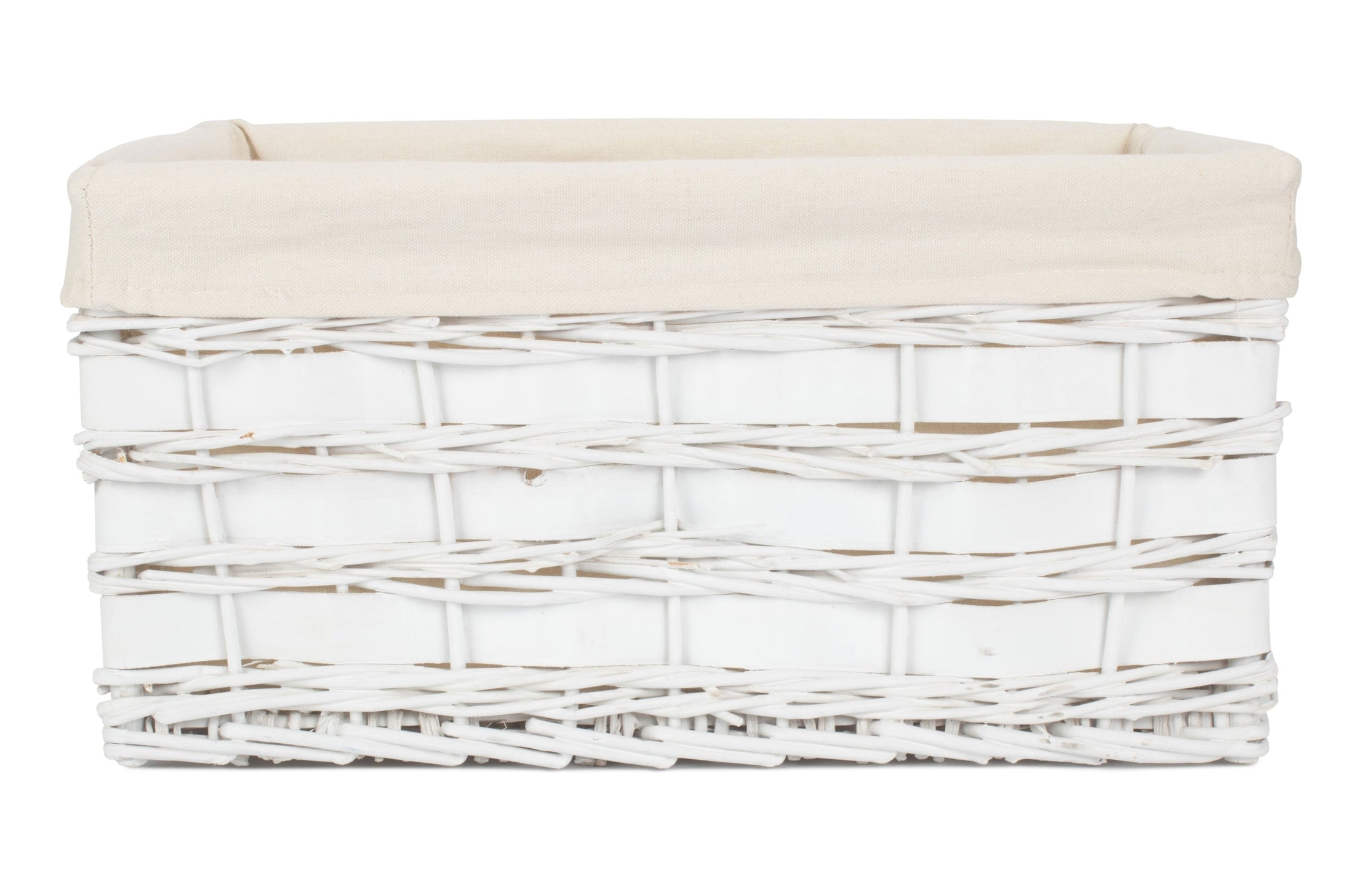 Extra Large White Scandi Storage Basket with White Lining - REGN