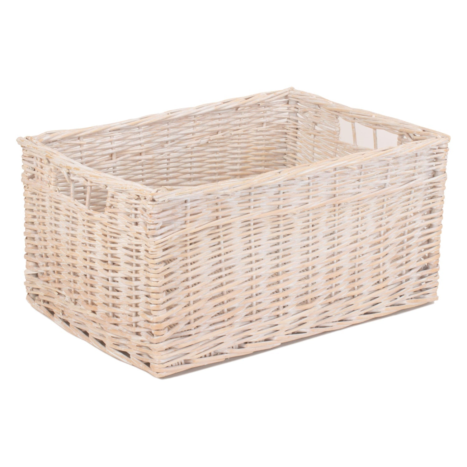Extra Large White Wash Willow Storage Basket - REGN