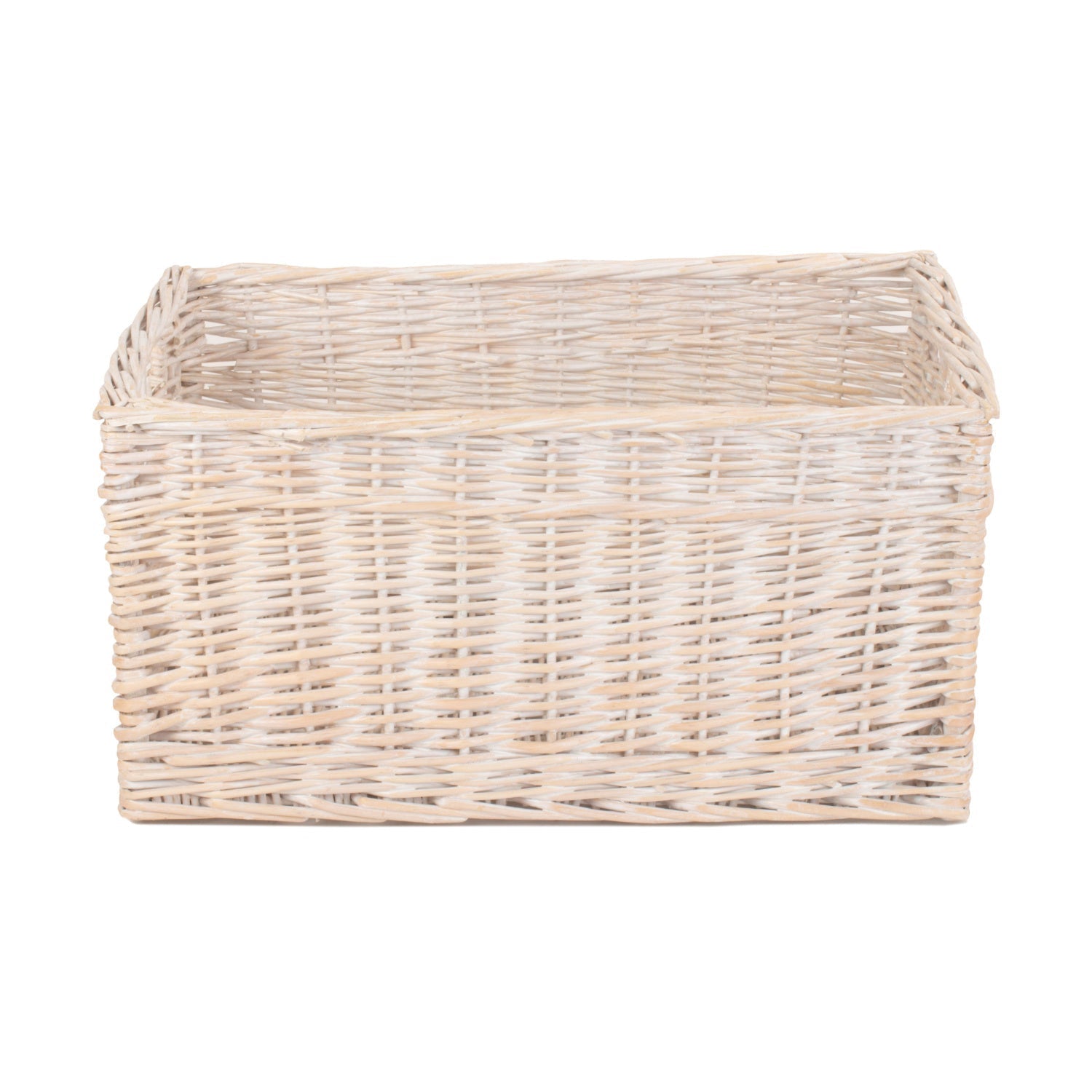 Extra Large White Wash Willow Storage Basket - REGN