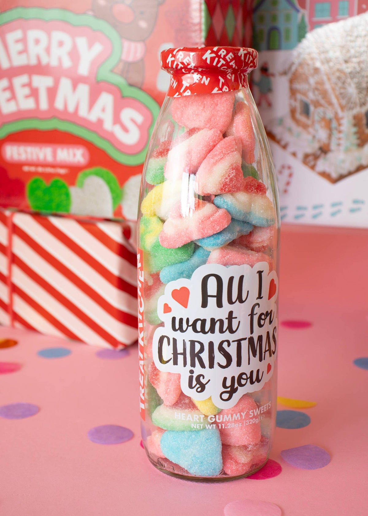 All I Want for Christmas Is You Message Bottle of Sweets | Christmas Gift