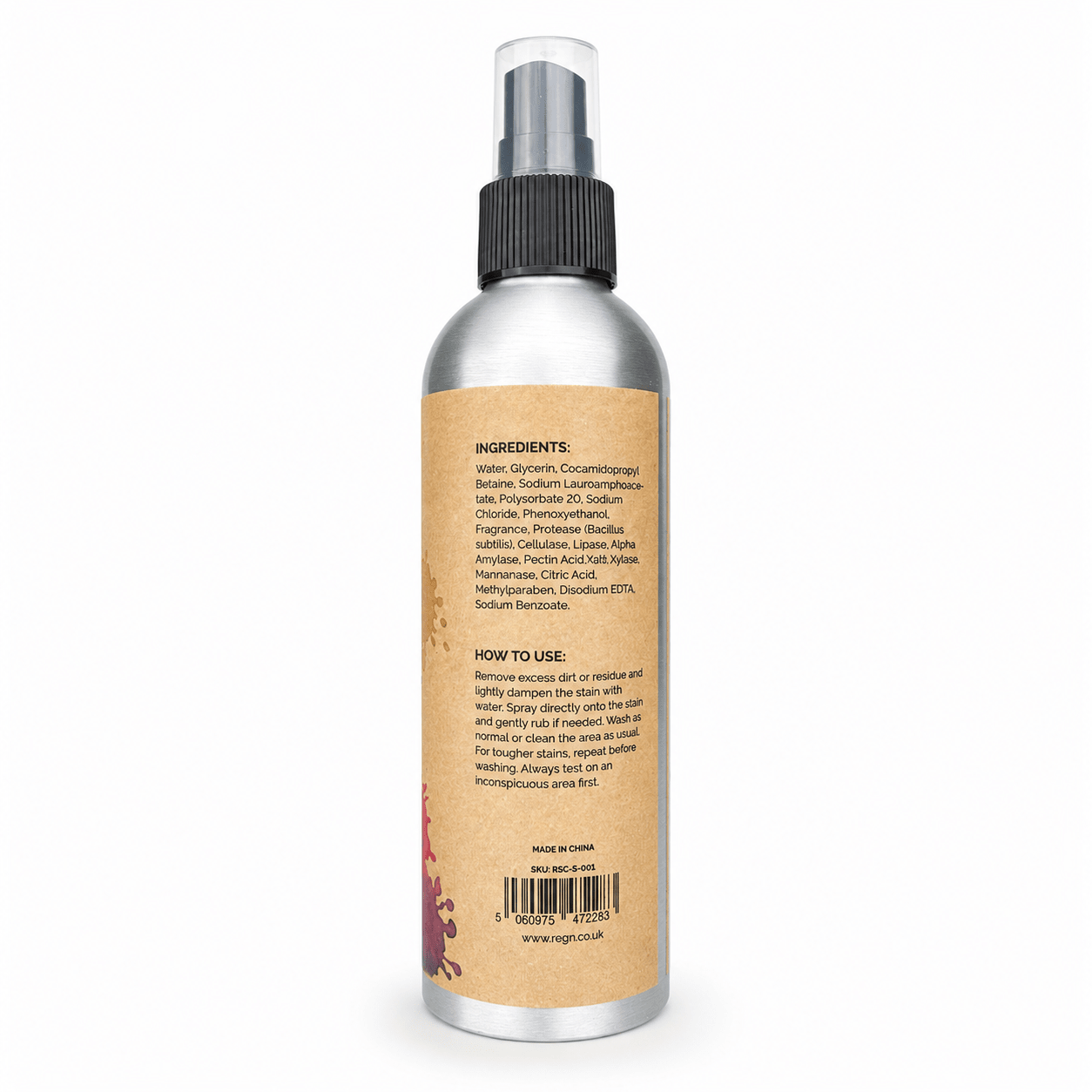 Fabric Stain Cleaner Spray 200ml | Plant-Based Pre-Wash Stain Remover | By re:gn - REGN