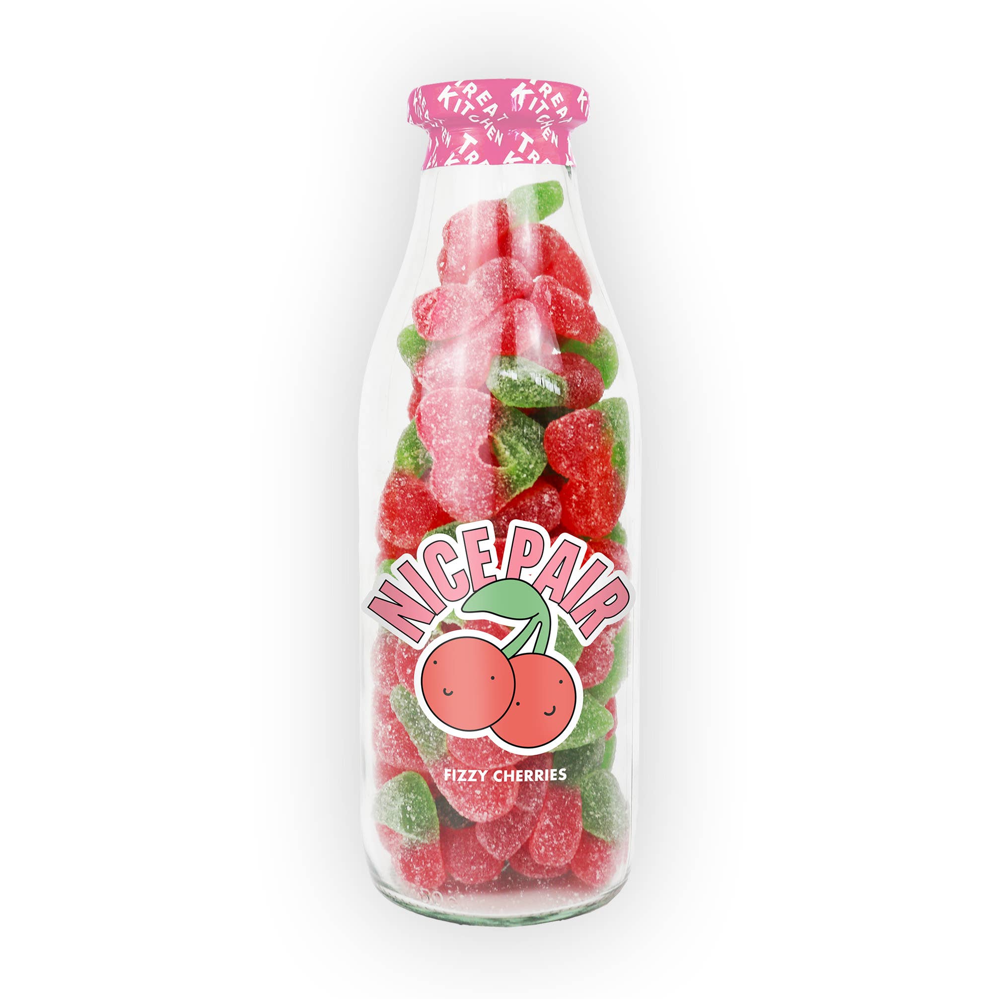 Nice Pair Fizzy Cherries Message Sweet Bottle