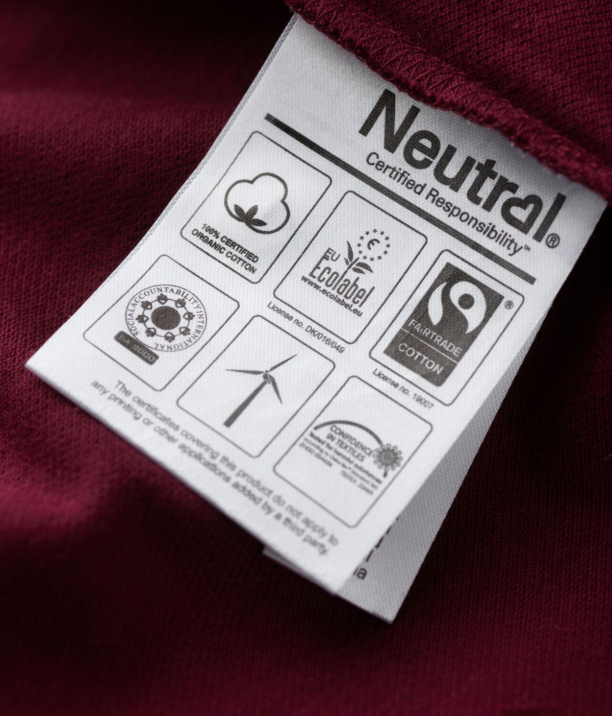 Fairtrade Organic Zipped T-shirt Hoodie: Unisex - REGN