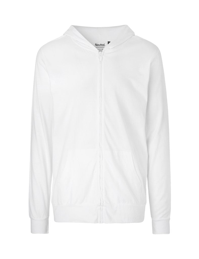 Fairtrade Organic Zipped T-shirt Hoodie: Unisex - REGN