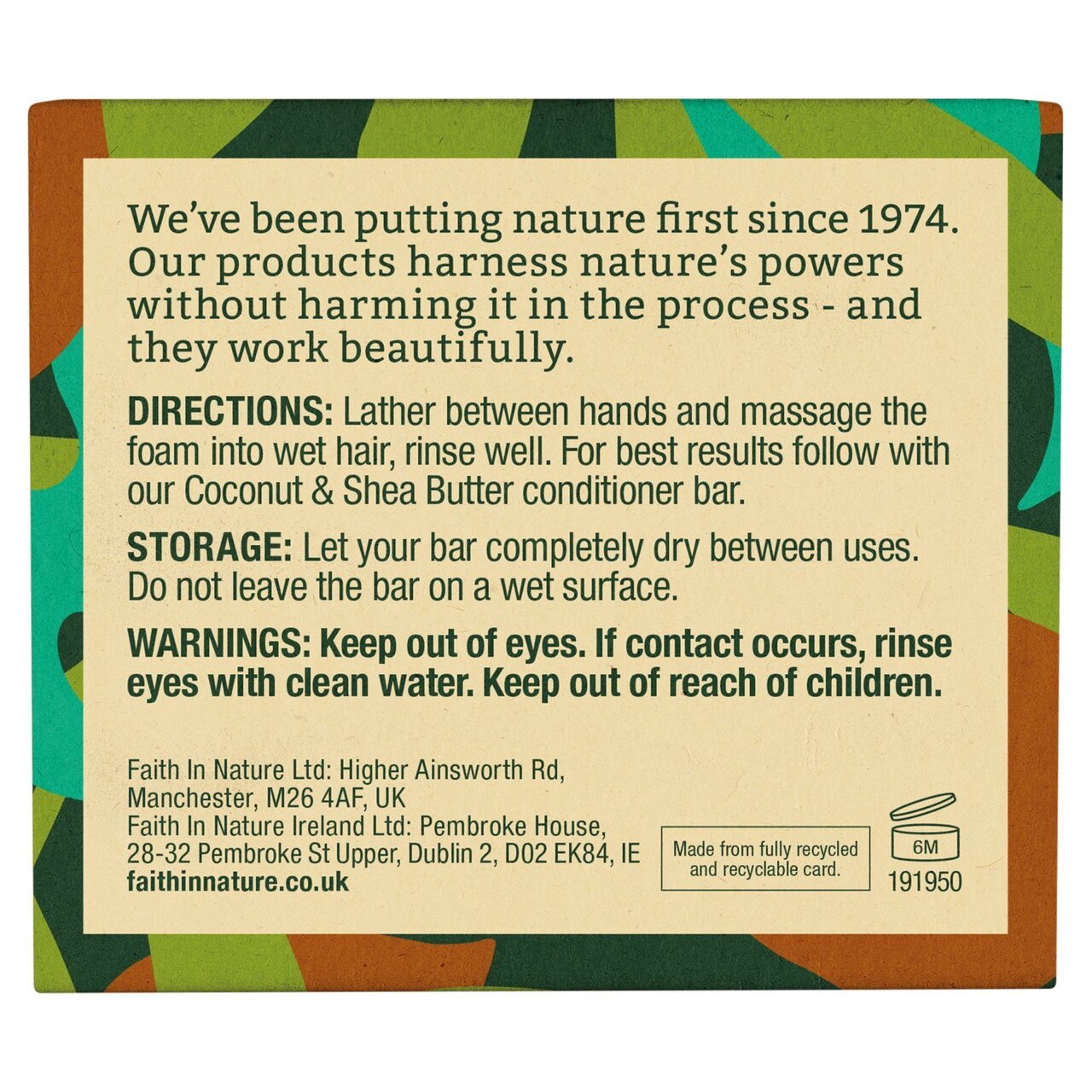 Faith In Nature Coconut & Shea Butter Shampoo Bar – 85g - REGN