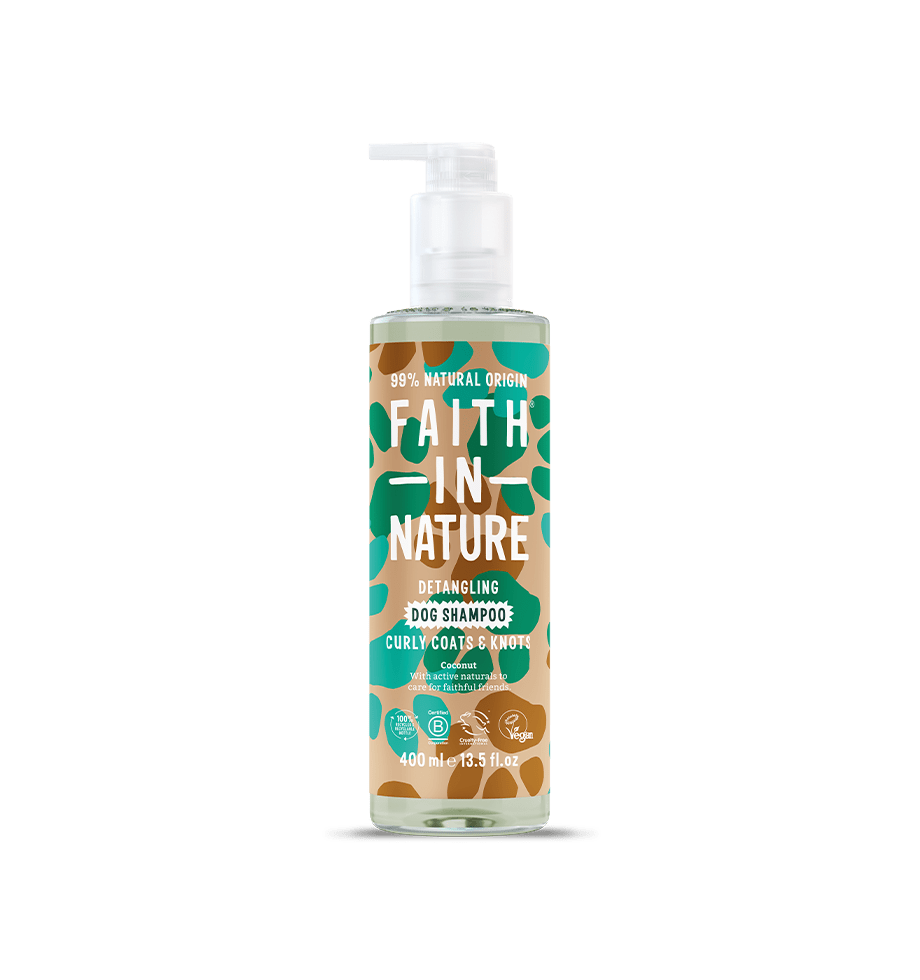 Faith In Nature Detangling Coconut Dog Shampoo for Curly Coats and Knots - REGN