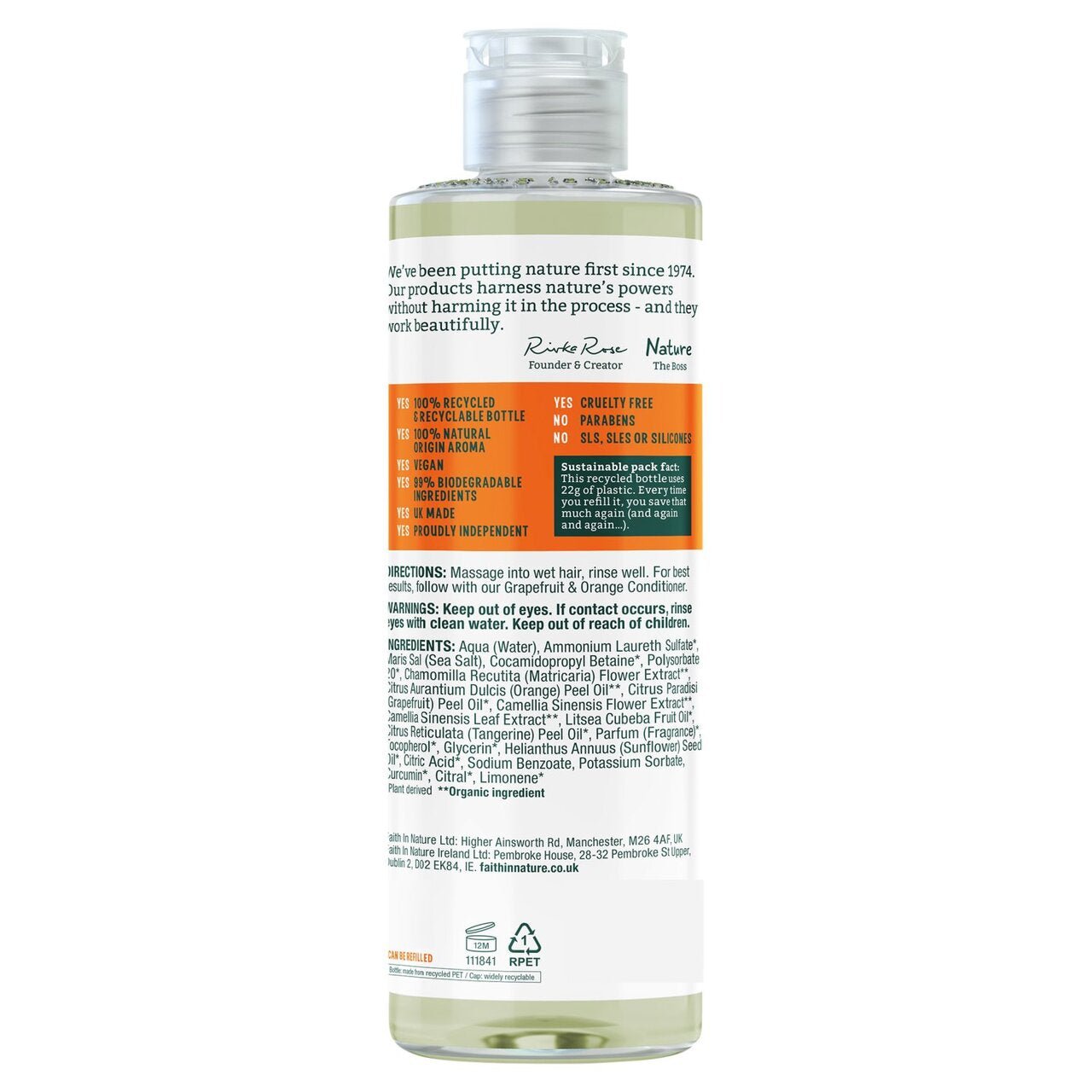 Faith In Nature Grapefruit & Orange Shampoo – 400ml - REGN