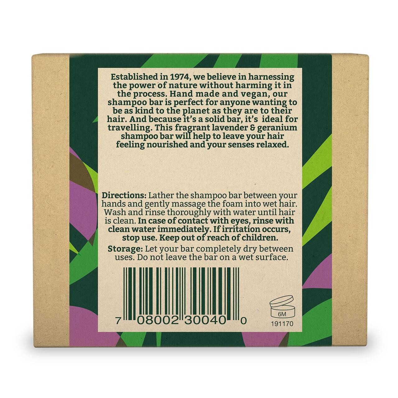Faith In Nature Lavender & Geranium Shampoo Bar – 85g - REGN