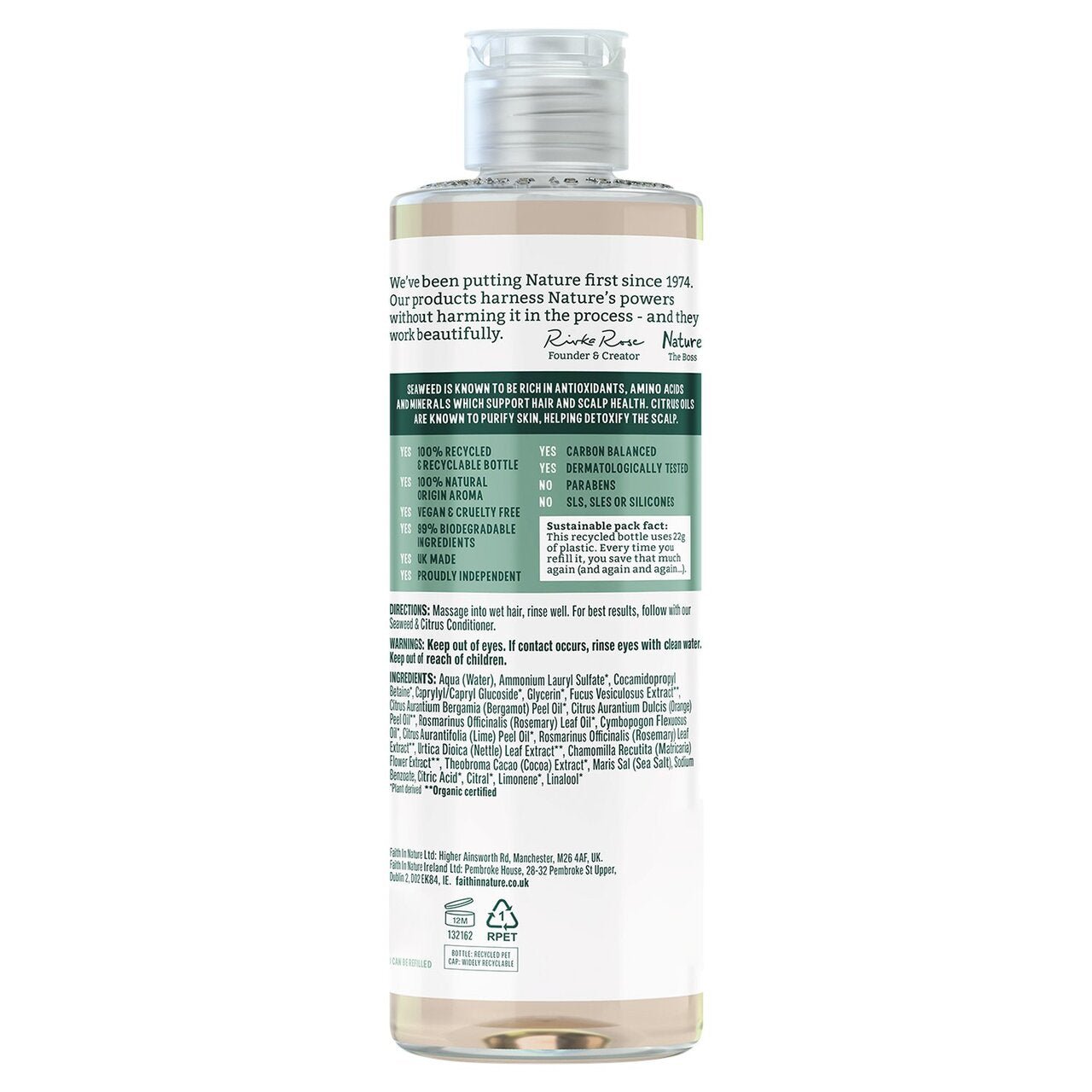 Faith In Nature Seaweed & Citrus Shampoo – 400ml - REGN