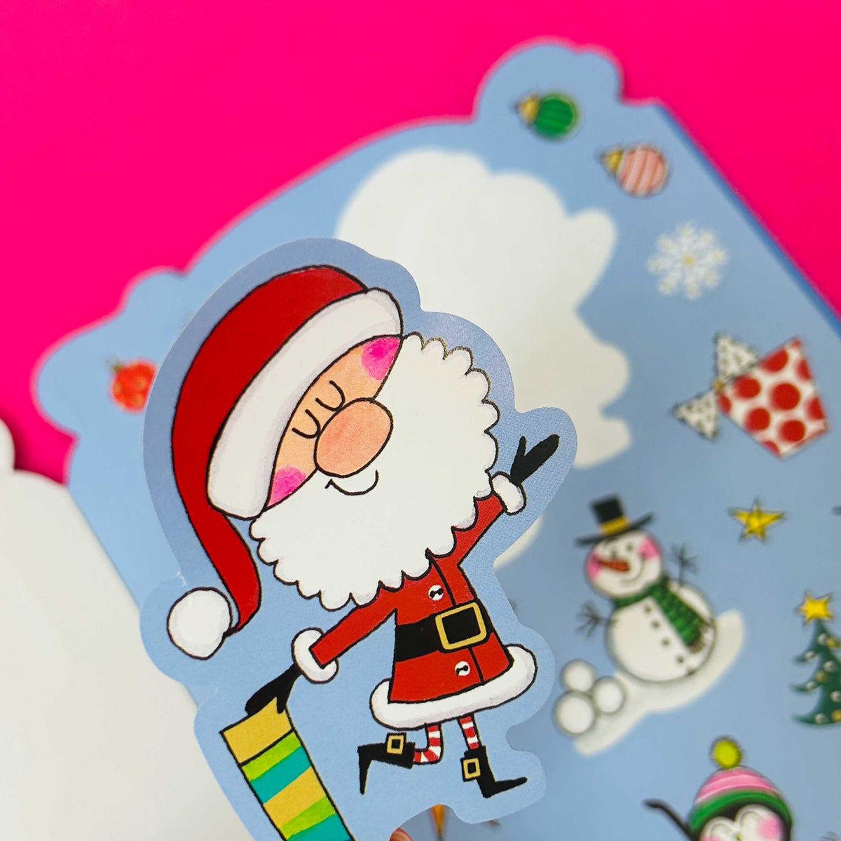 Christmas Die-Cut Sticker Book | 8 Sheets of Festive Stickers