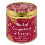 Festive Merry Christmas Candle Tin – Cranberry & Orange - REGN