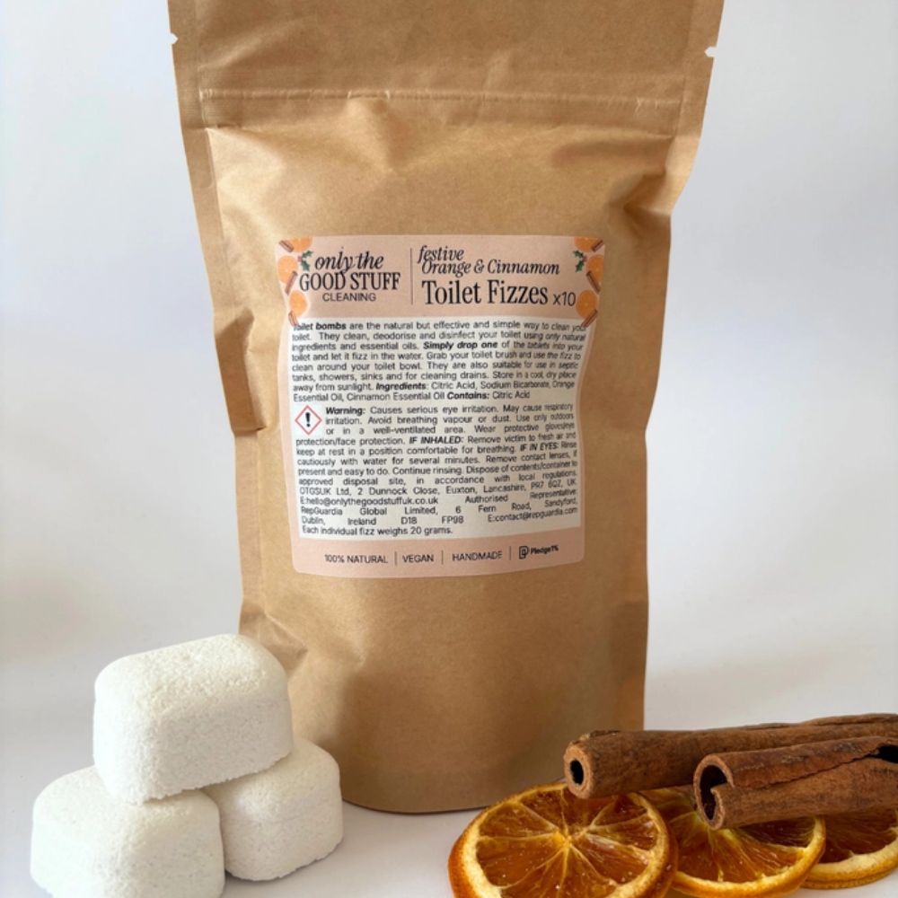 Festive Toilet Fizzes – Natural Orange & Cinnamon Eco Toilet Cleaner (10 Pack) - REGN