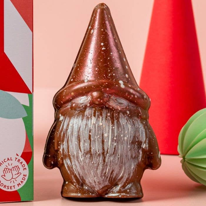 Chococo 47% Milk Chocolate Jolly Gonk | Hand-Decorated Christmas Chocolate