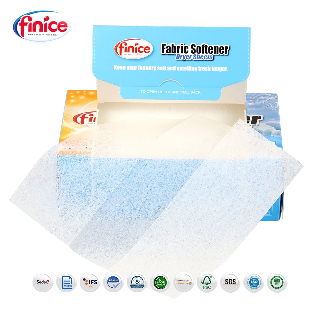 Finice Fabric Softener Dryer Sheets – Plant - Based, Anti - Static & Sensitive Skin Safe, 105 Sheets - REGN