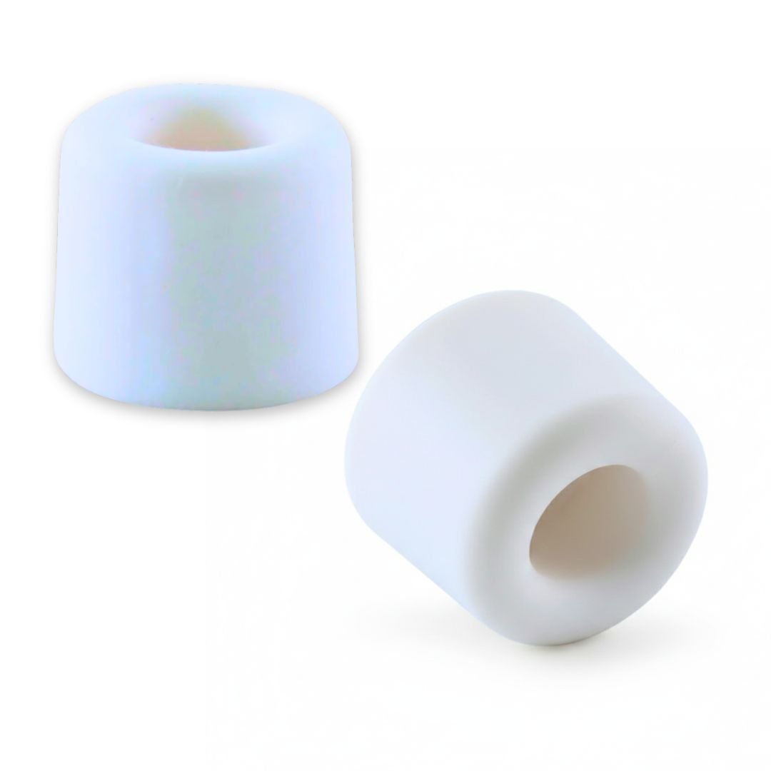 Floor Mounted Cylindrical Door Stopper, White (2-pack) - REGN