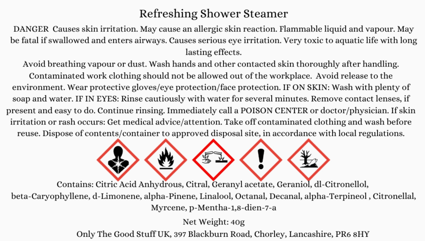 Floral Topped Shower Steamer For Stress - Free Relaxation, Sweet Orange Lemongrass Essential Oils - REGN