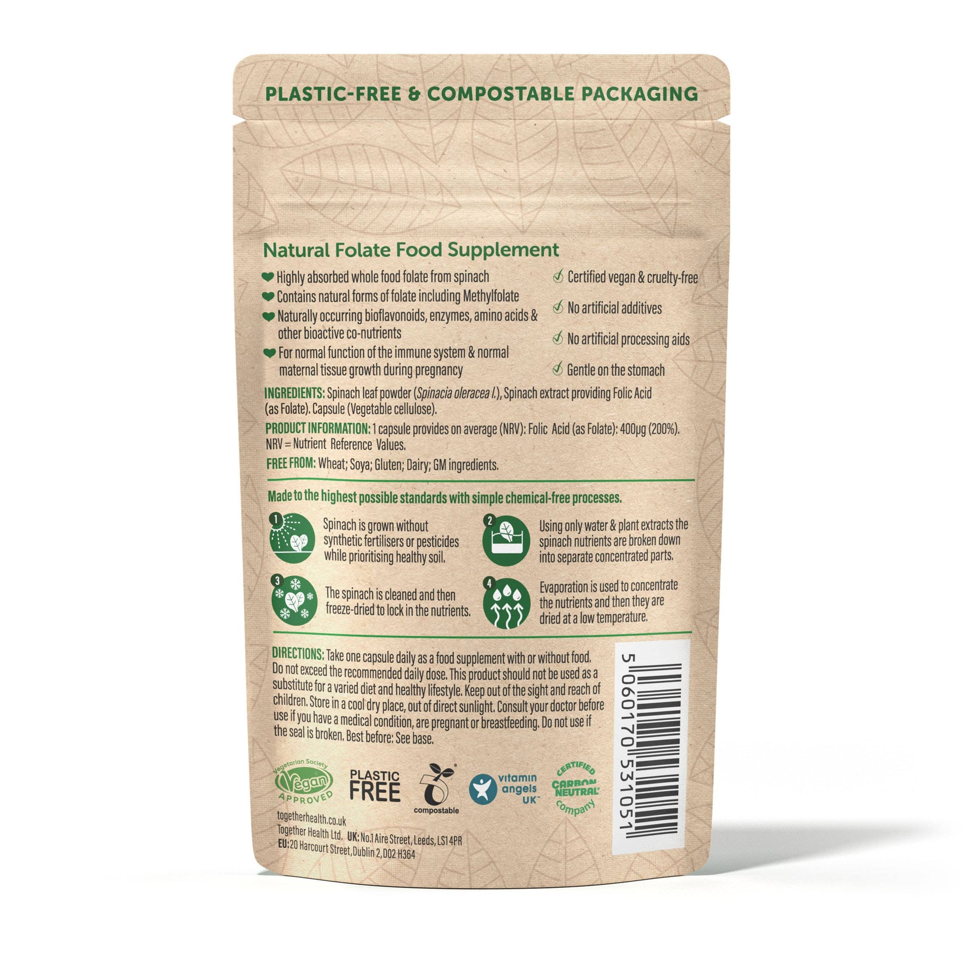 Folate – Natural Alternative to Folic Acid – 30 Capsules - REGN