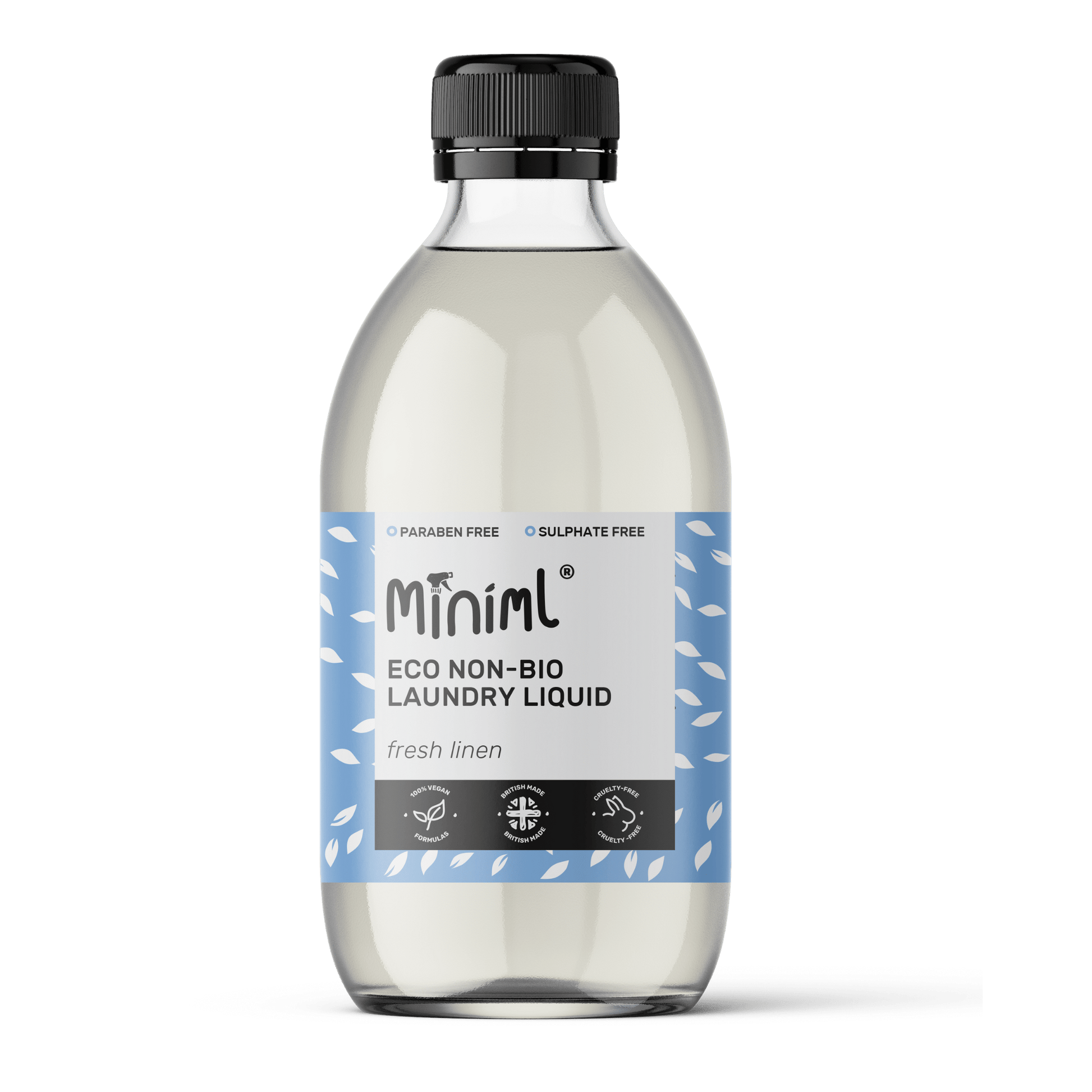 Fresh Linen Non - Bio Laundry Liquid – 500ml Refillable Glass Bottle - REGN