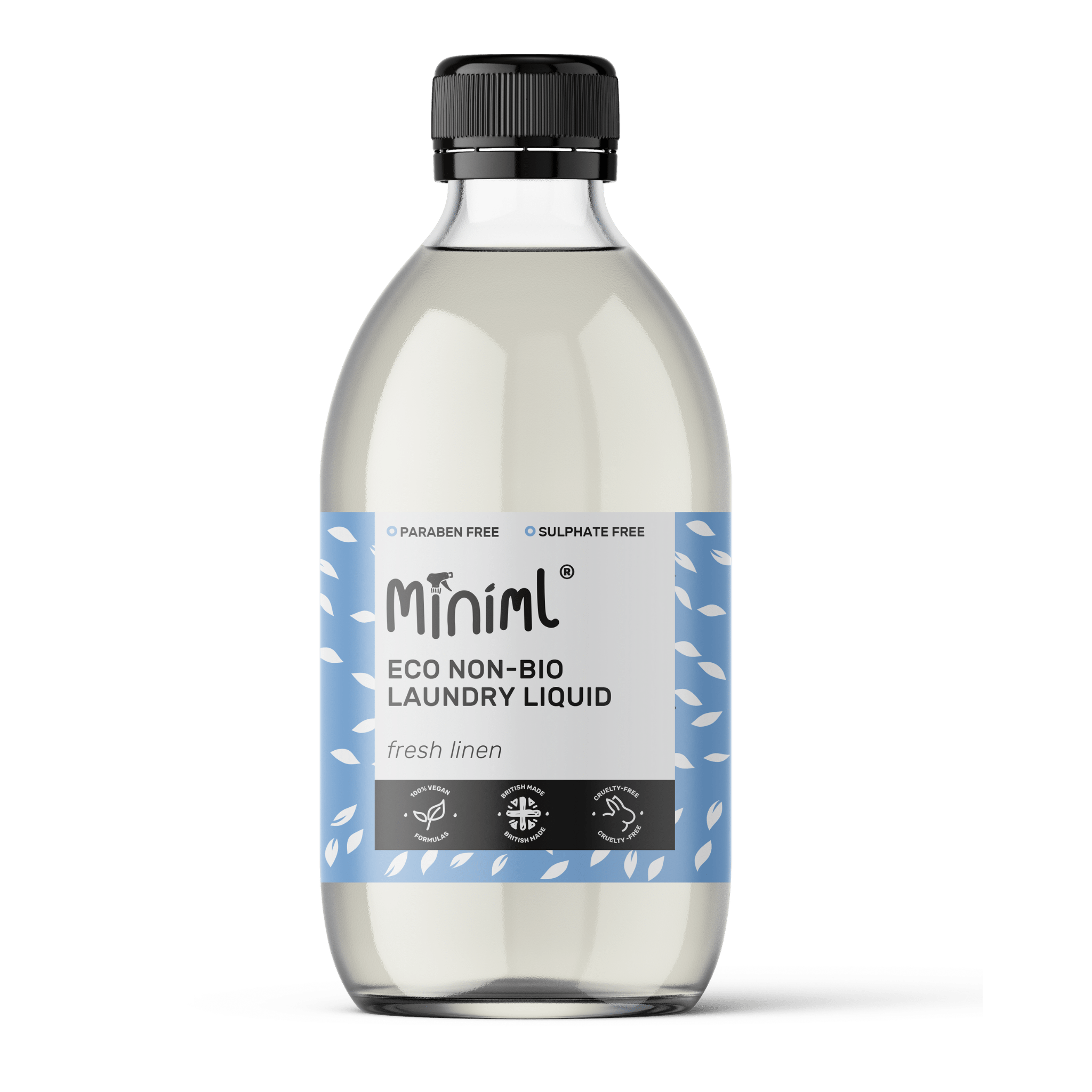 Fresh Linen Non - Bio Laundry Liquid – 500ml Refillable Glass Bottle - REGN