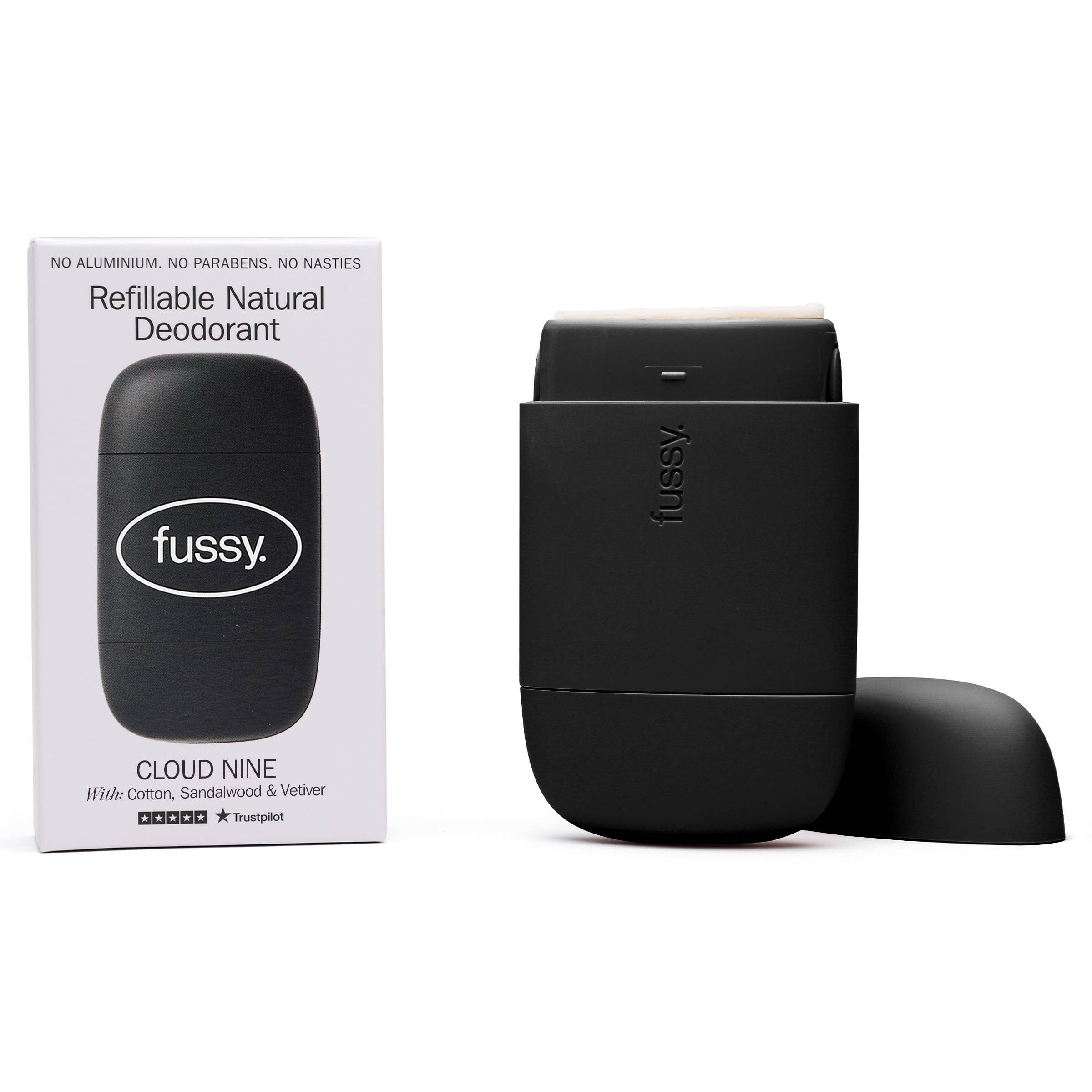 Fussy Refillable Natural Deodorant - Cloud Nine - REGN