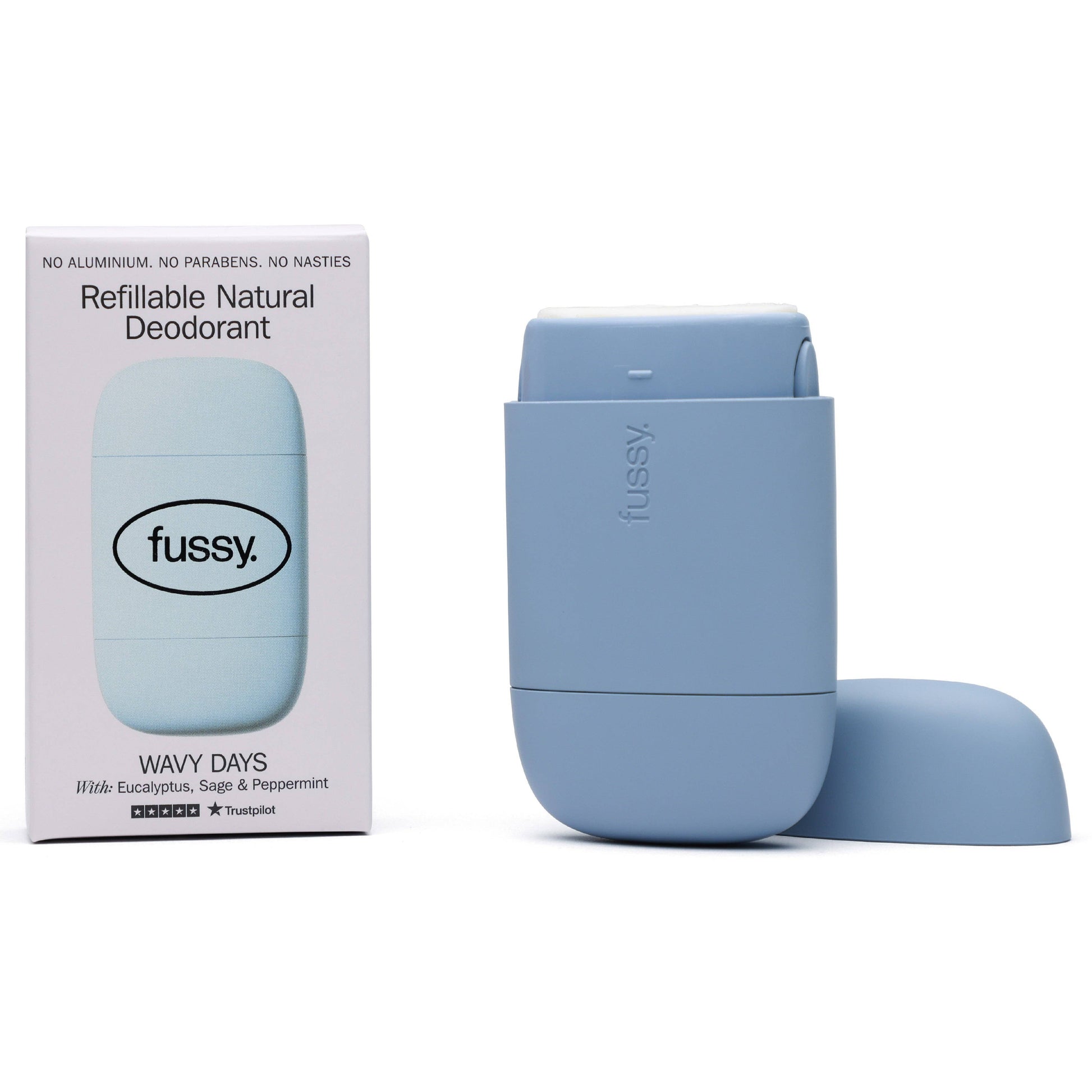 Fussy Refillable Natural Deodorant - Wavy Days - REGN