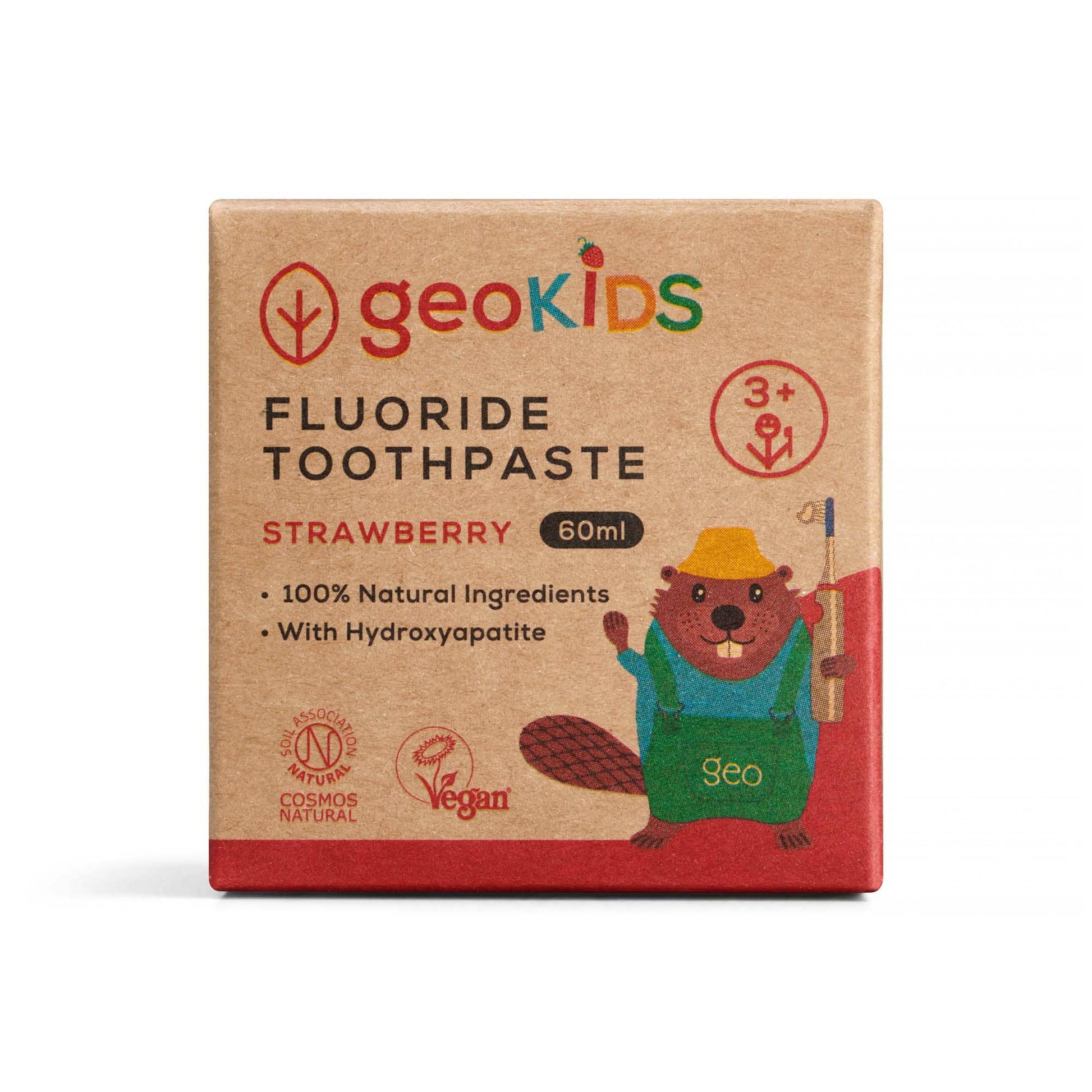Geo Kids Fluoride Toothpaste - 100% Natural, Non - Foaming Formula - REGN