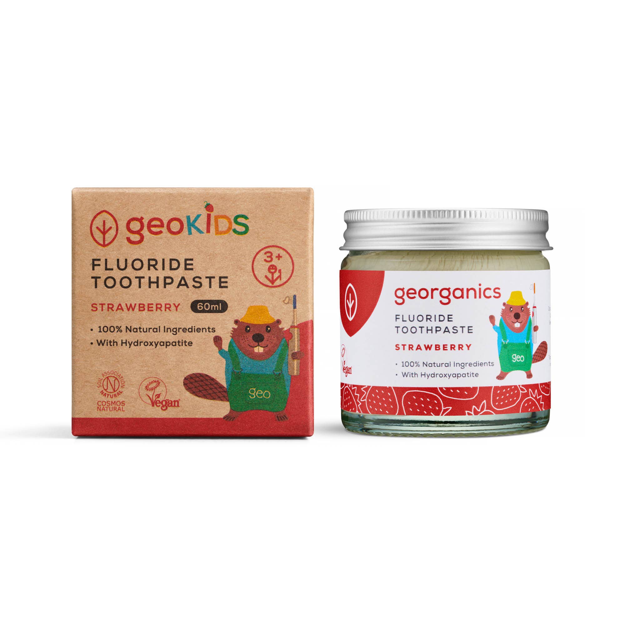 Geo Kids Fluoride Toothpaste - 100% Natural, Non - Foaming Formula - REGN