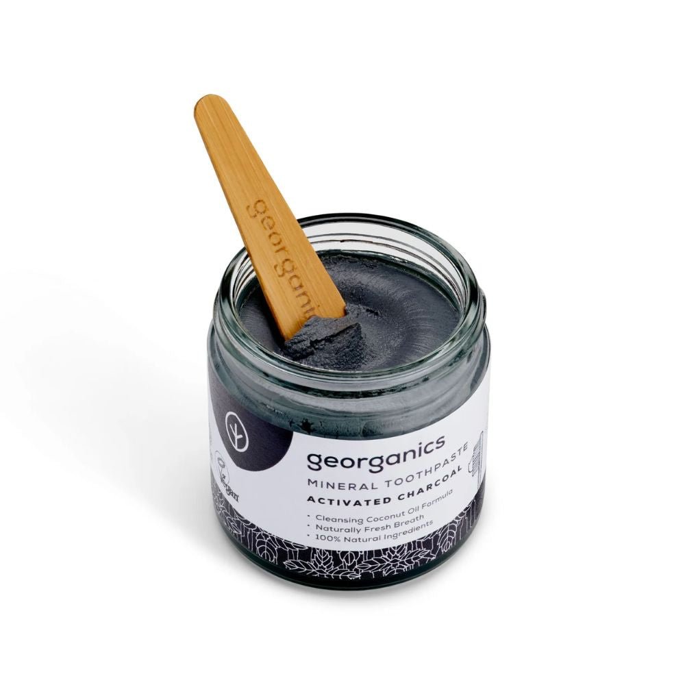 Georganics Fluoride Free Charcoal Toothpaste 60ml Natural Mineral Formula - REGN