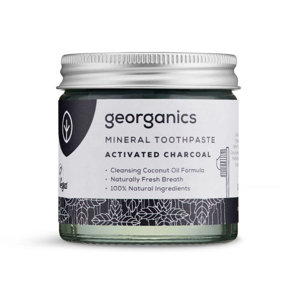 Georganics Fluoride Free Charcoal Toothpaste 60ml Natural Mineral Formula - REGN