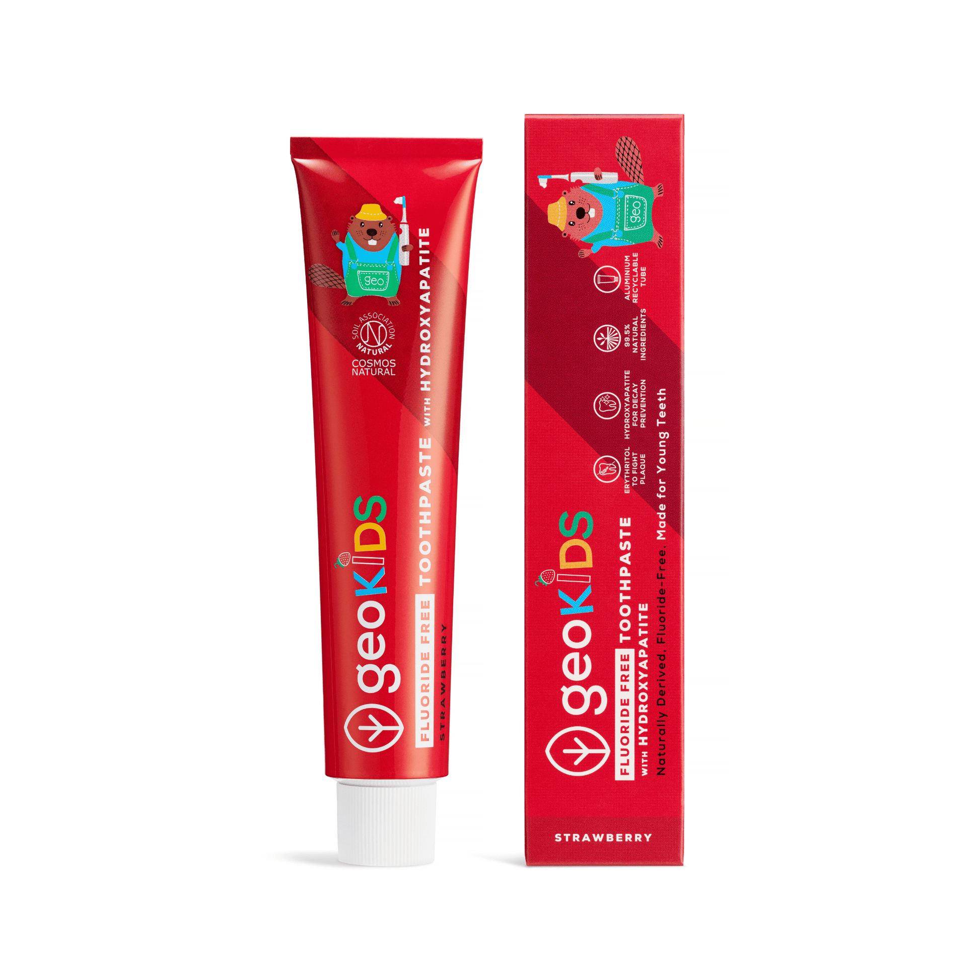 Georganics Kids Fluoride - Free Toothpaste with Hydroxyapatite – Strawberry - REGN