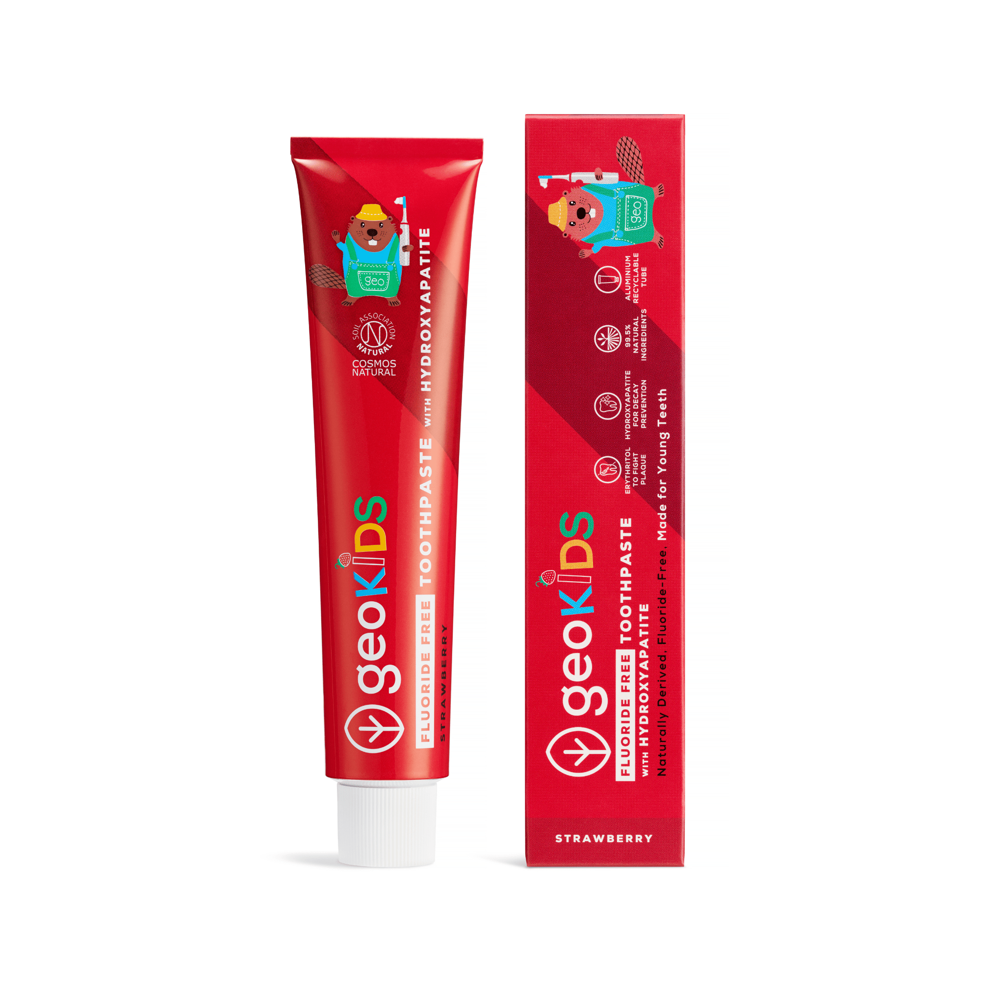 Georganics Kids Fluoride - Free Toothpaste with Hydroxyapatite – Strawberry - REGN