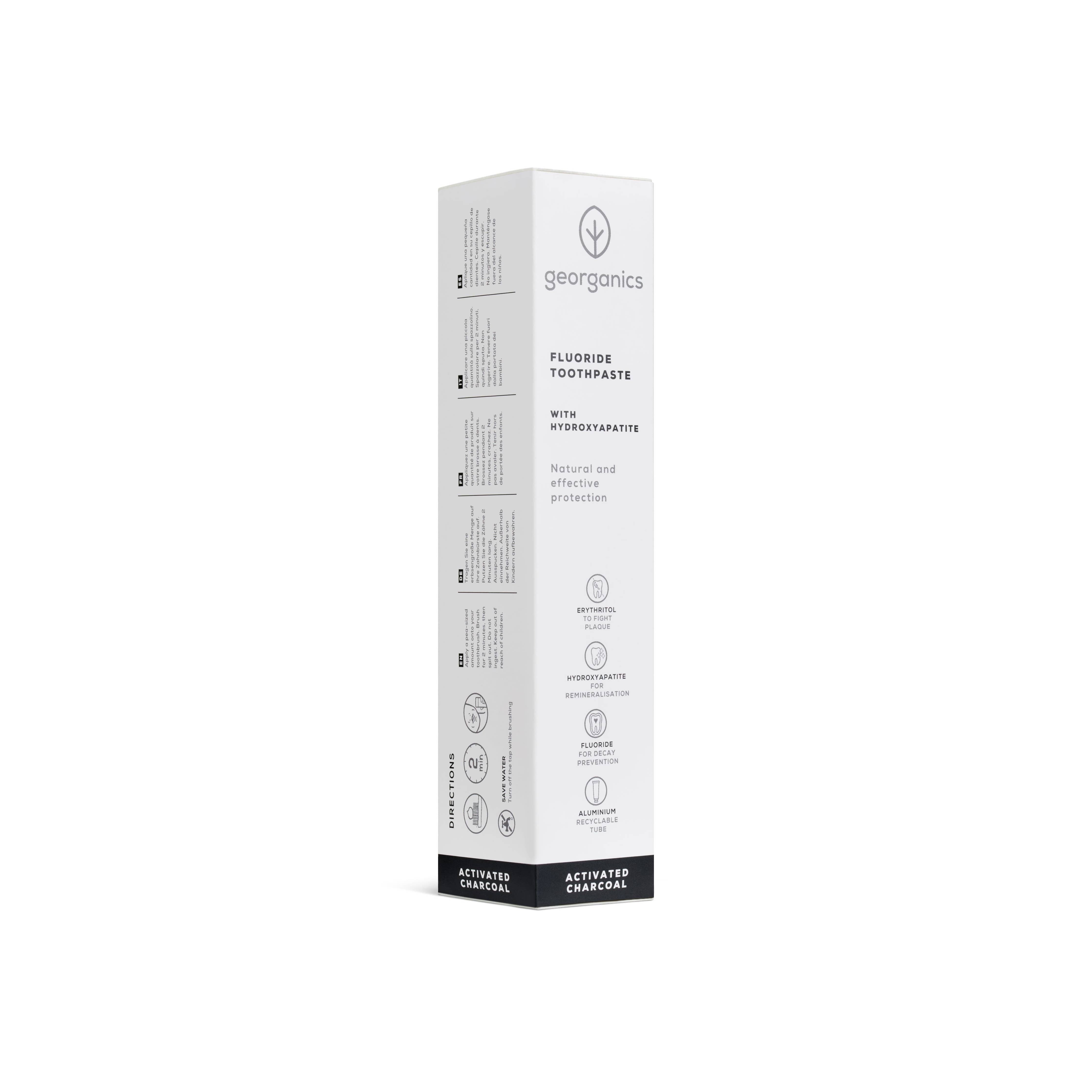 Georganics Next Generation Toothpaste with Hydroxyapatite – Activated Charcoal - REGN