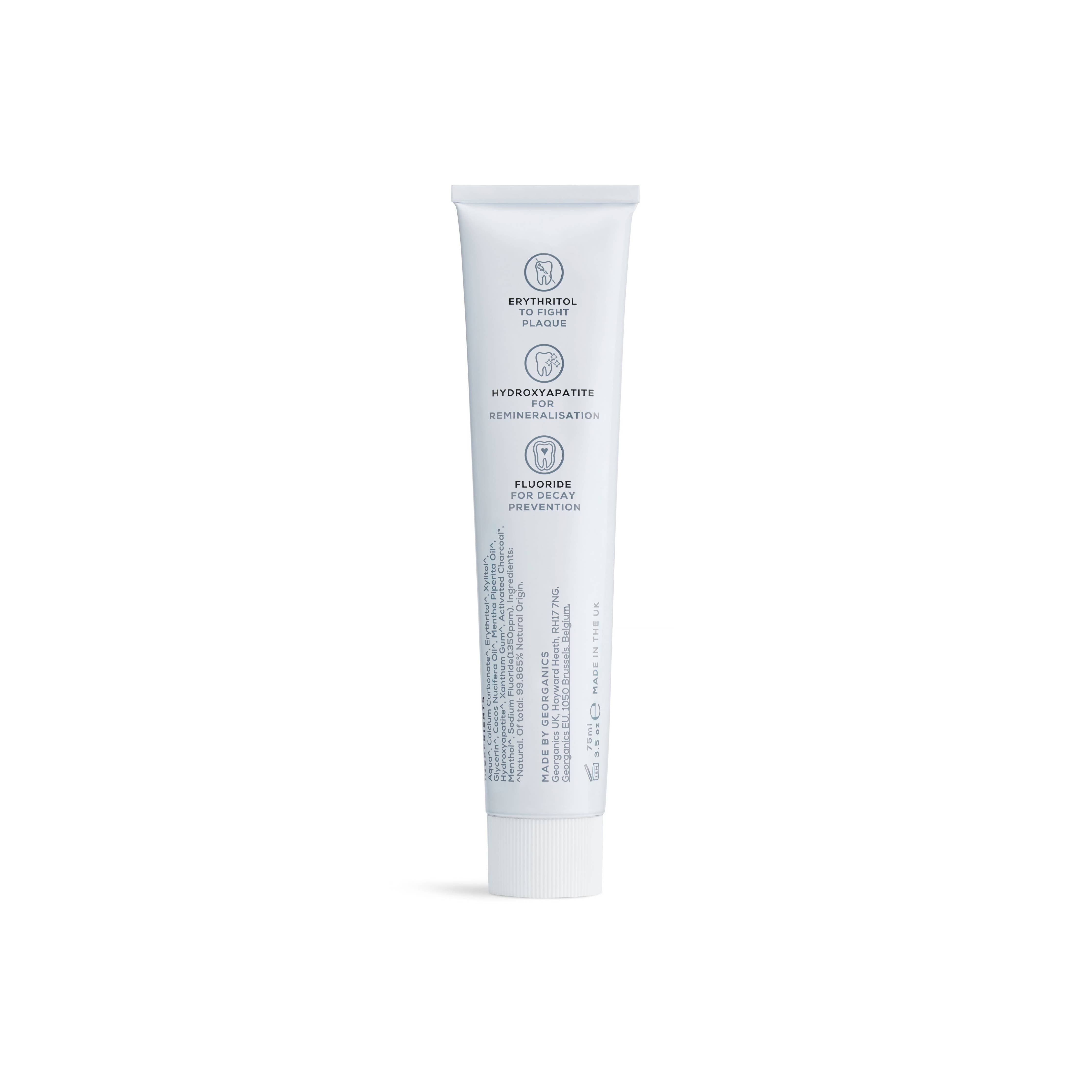 Georganics Next Generation Toothpaste with Hydroxyapatite – Activated Charcoal - REGN