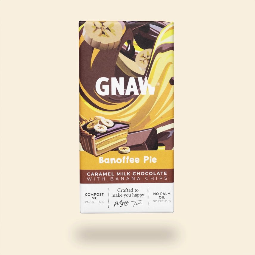GNAW Banoffee Pie Milk Chocolate Bar 80g | Caramel & Banana - REGN
