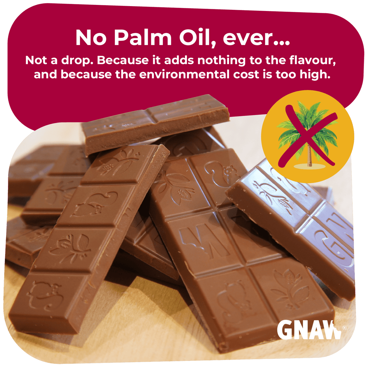 GNAW Merry Christmas Milk Chocolate Bar 80g | 40% Colombian Cocoa | Festive Chocolate Gift - REGN
