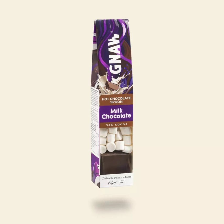 GNAW Milk Hot Chocolate Spoon with Marshmallows 40g | 36% Colombian Cocoa - REGN