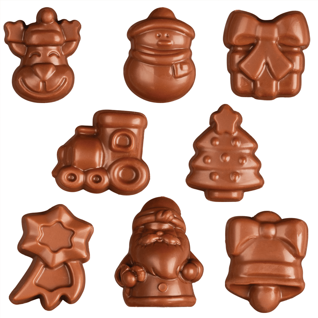 GNAW Mini Christmas Chocolate Treats | 40% Colombian Milk Chocolate Festive Shapes - REGN