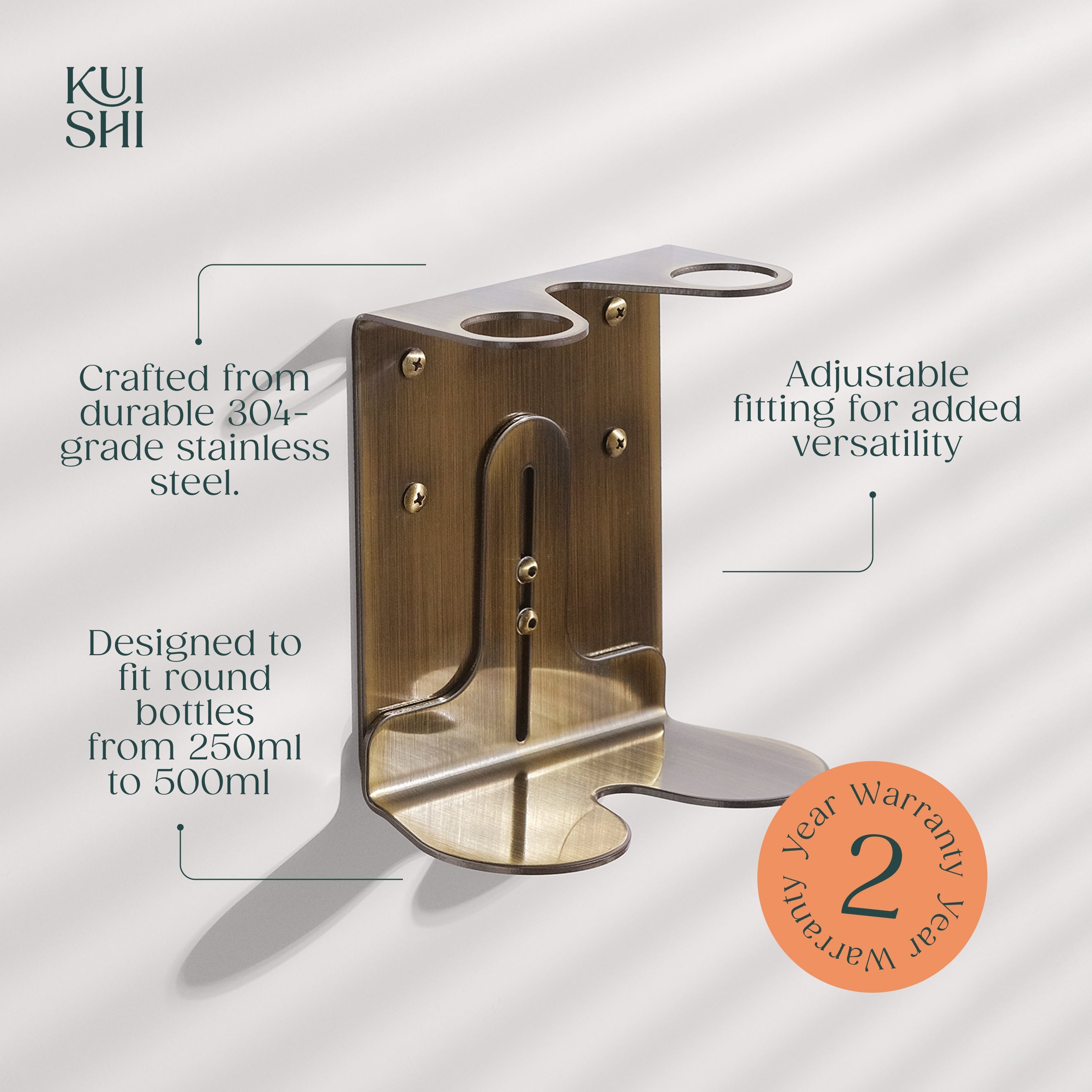Gold Double Soap Bottle Holder - REGN