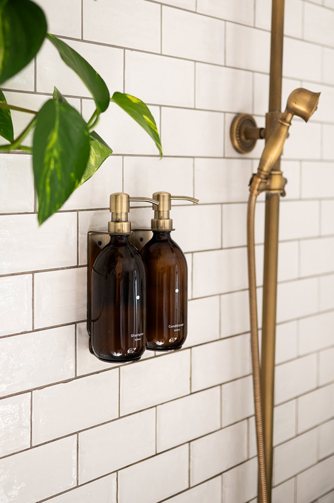 Gold Double Wall Mounted Soap Dispenser - REGN