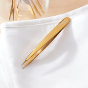 Gold Pointed Brow Tweezers - REGN