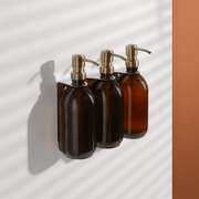 Gold Triple Wall Mounted Soap Dispenser - REGN