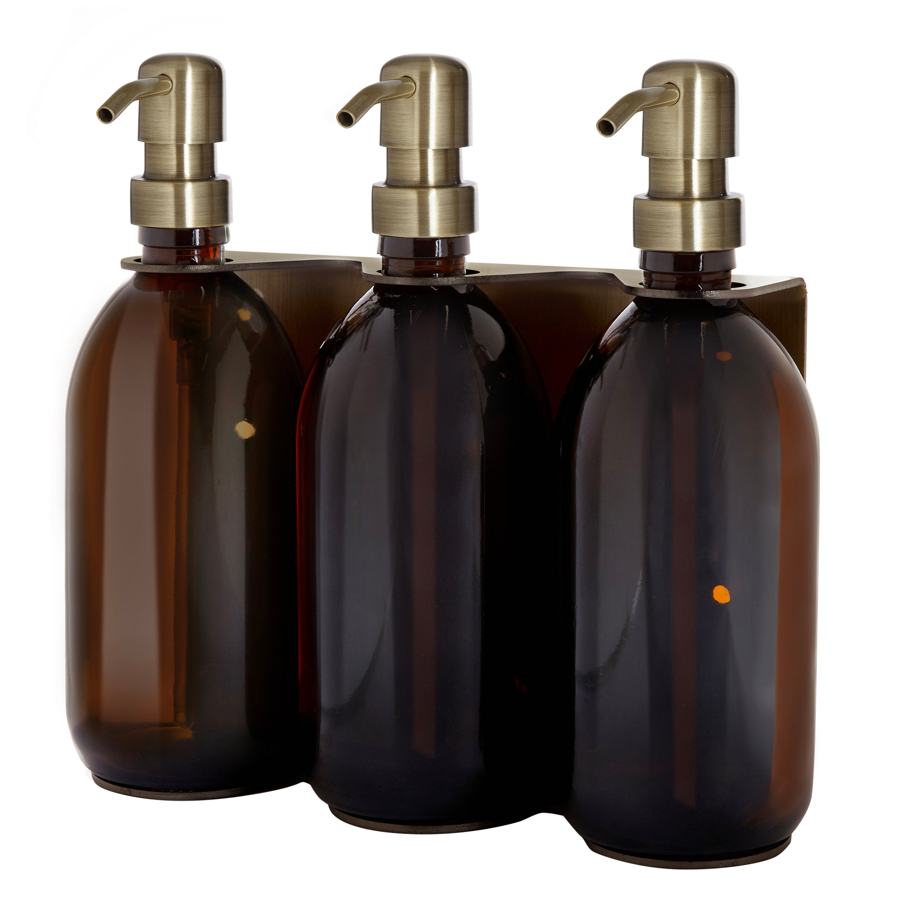 Gold Triple Wall Mounted Soap Dispenser - REGN