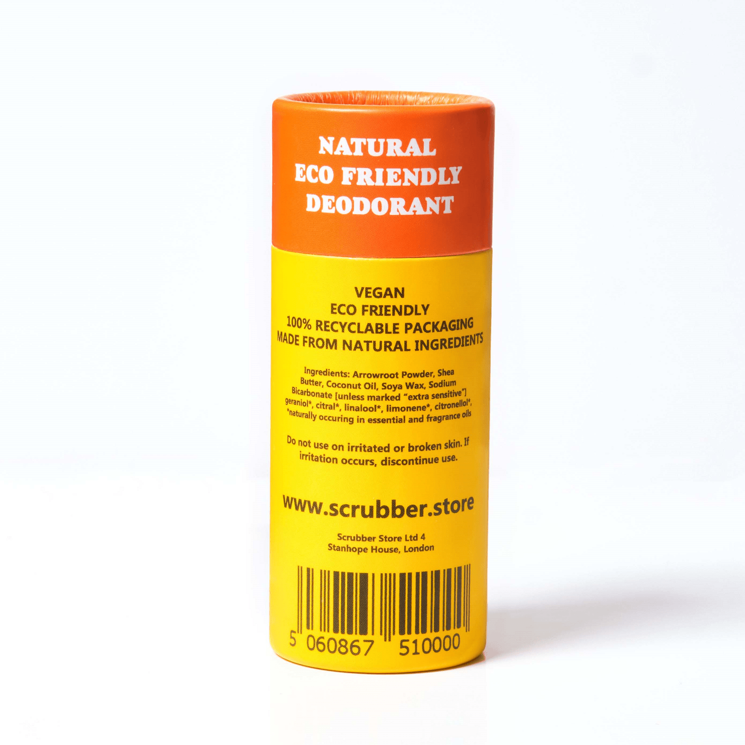 Grapefruit & Mandarin Roll On Eco Friendly Deodorant, Plastic Free Anti Perspirant - REGN