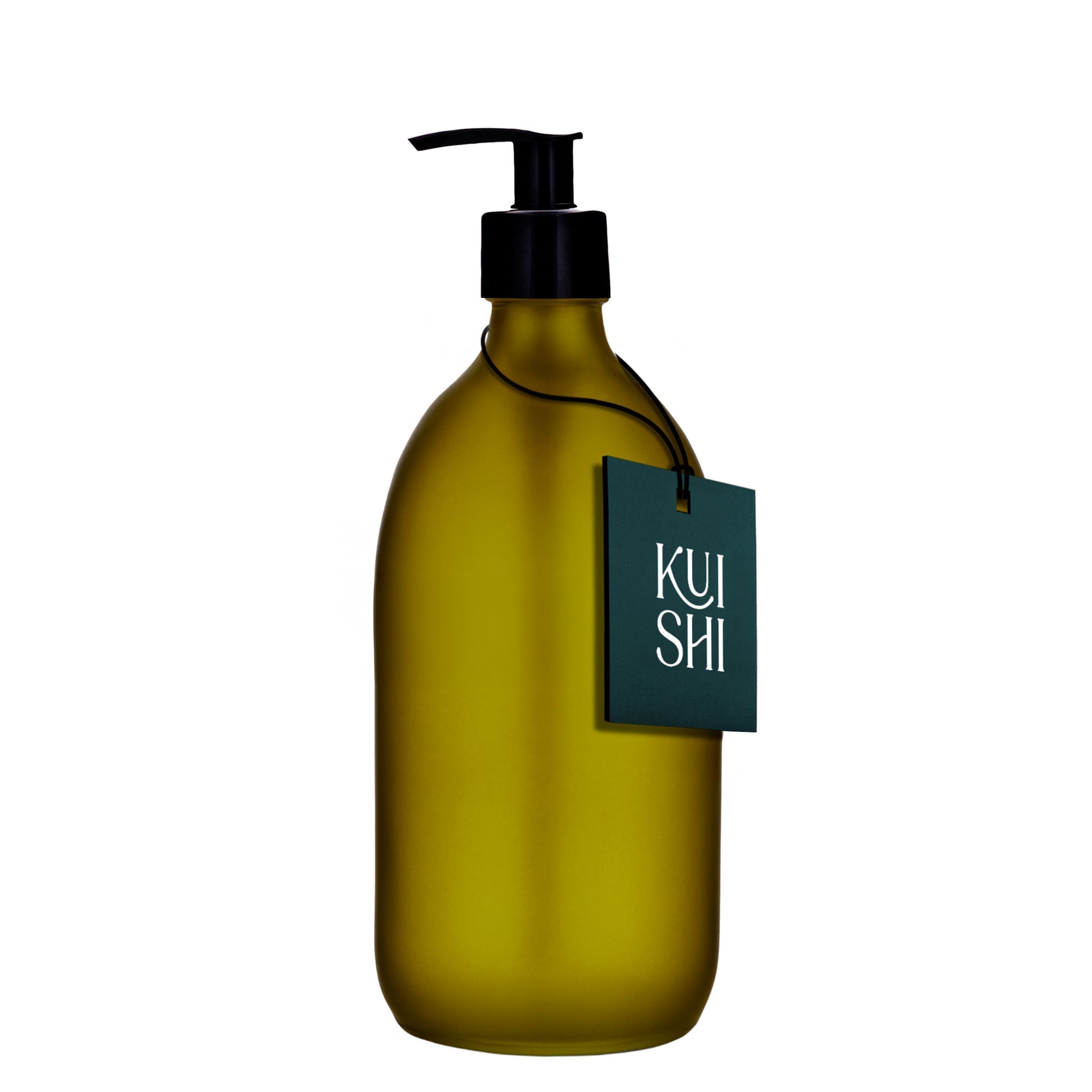 Green Glass Pump Bottle - REGN