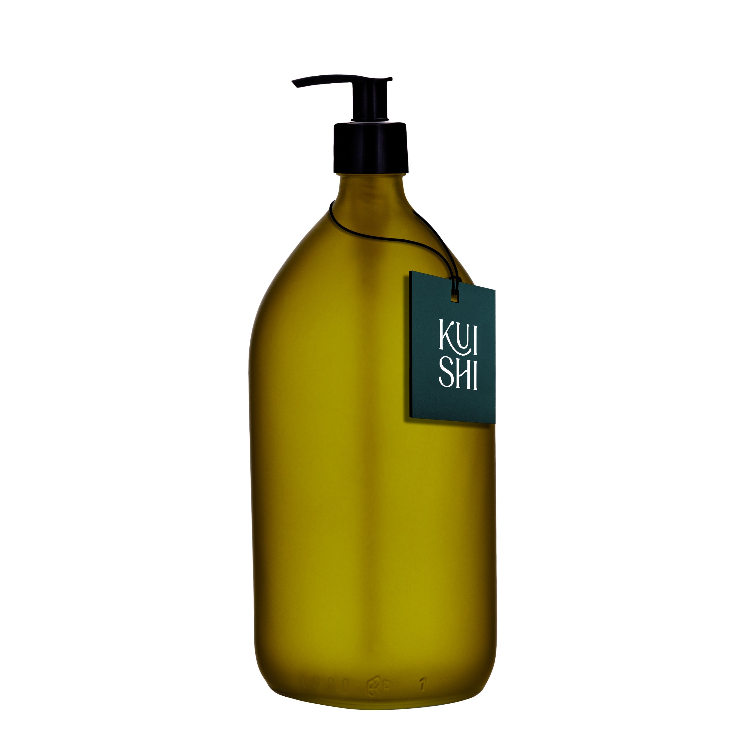Green Glass Pump Bottle - REGN