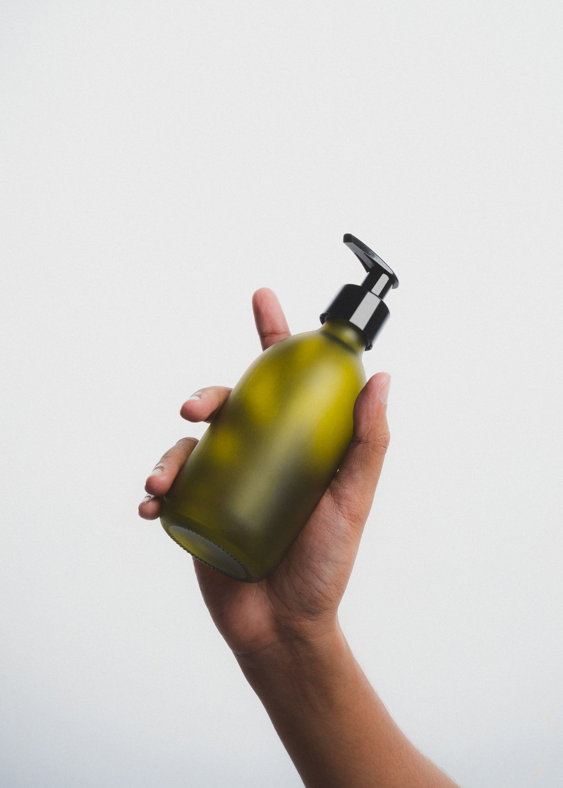 Green Glass Pump Bottle - REGN
