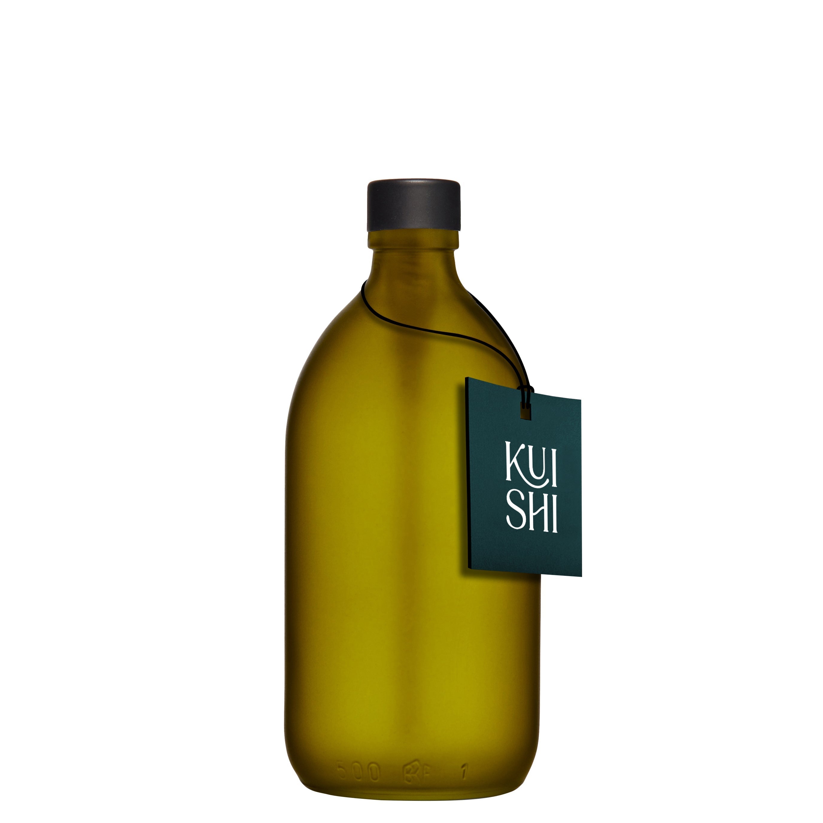 Green Glass Storage Bottle and Cap - REGN