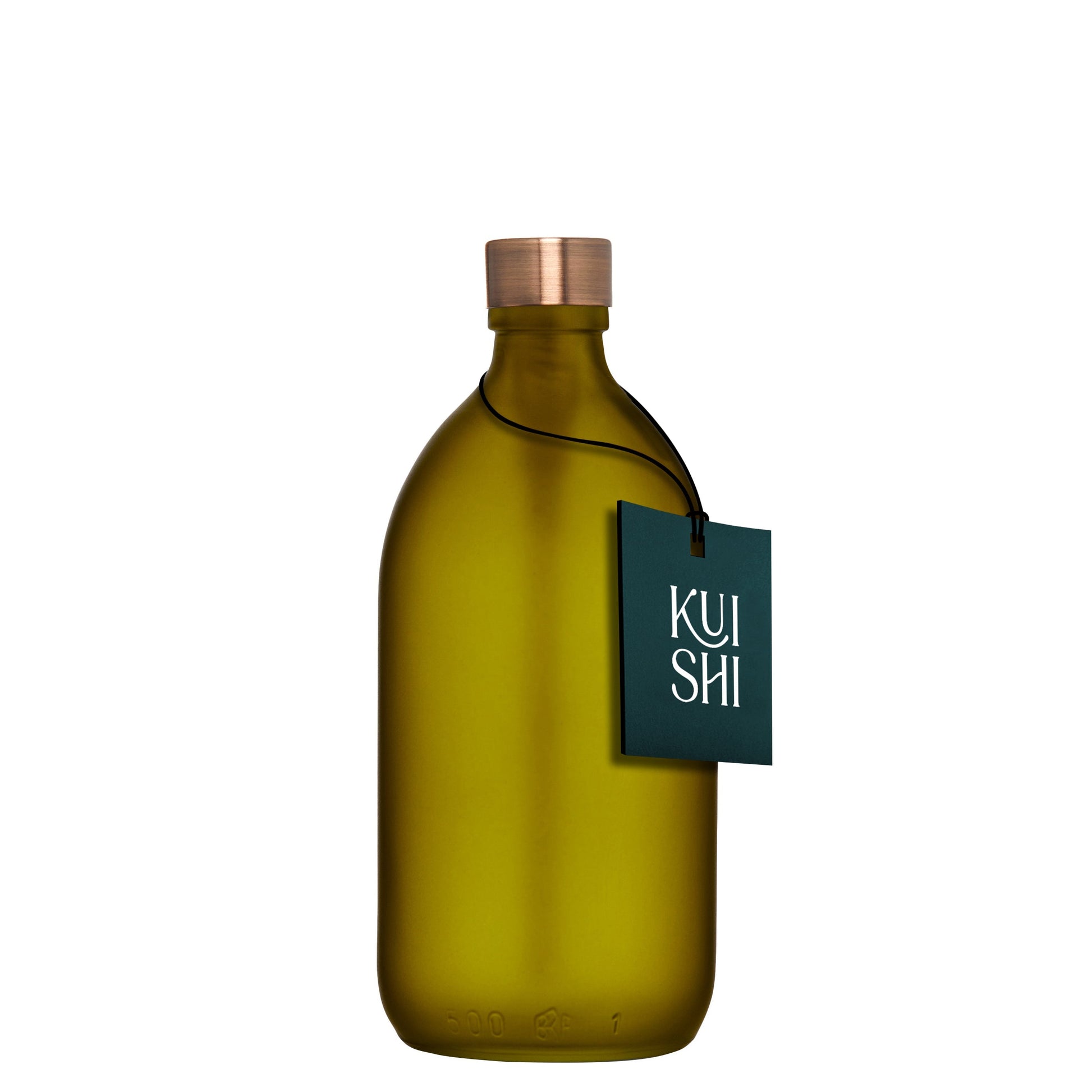 Green Glass Storage Bottle and Cap - REGN